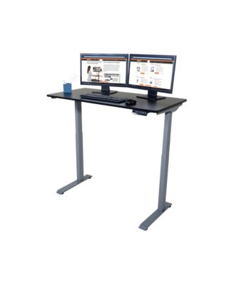 High Rise Height Adjustable Electric Full Standing Desk - 4ft. Wide, Black