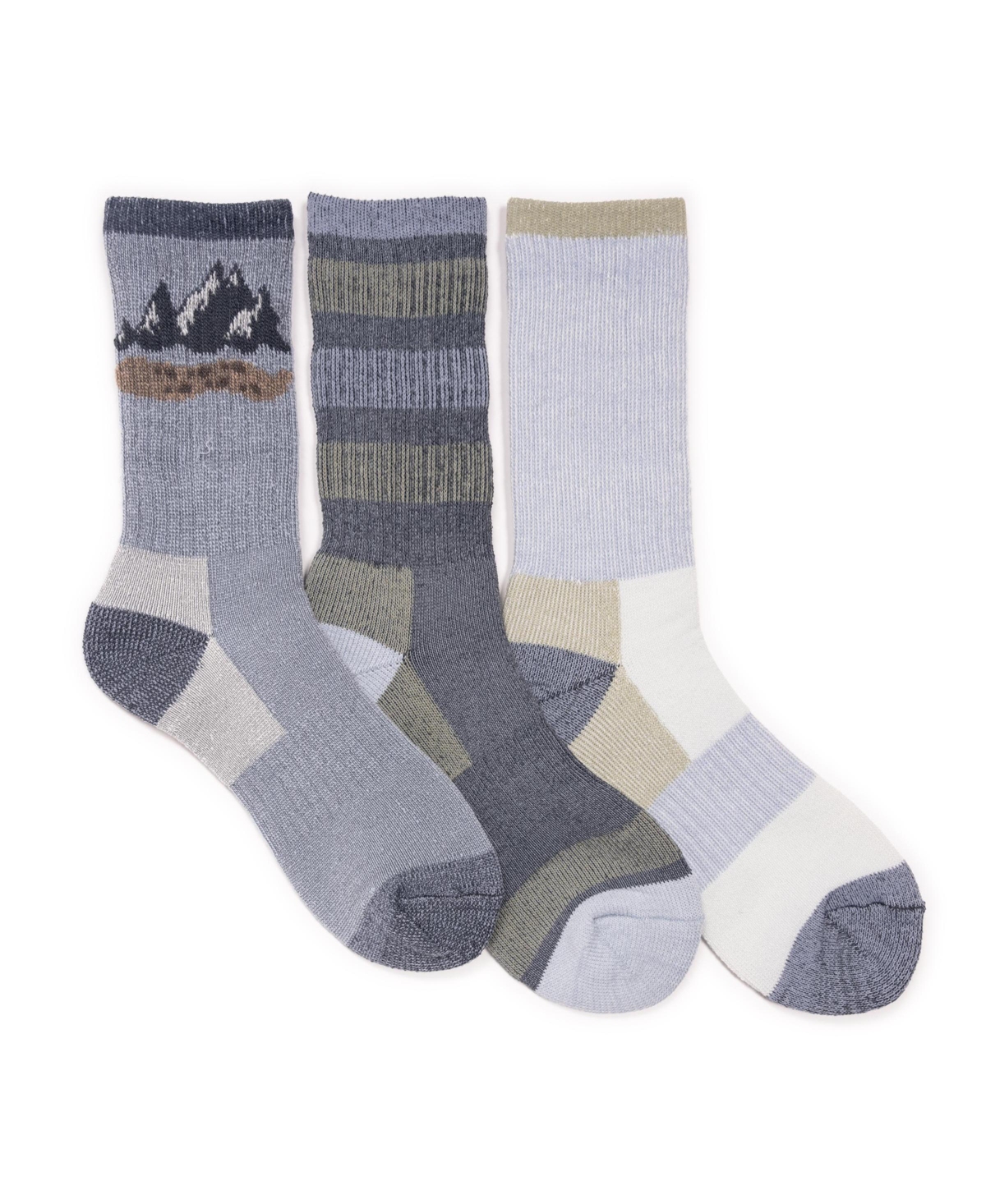 Muk Luks Men's Crew Hike Heat Retainer Socks (3 Pack)