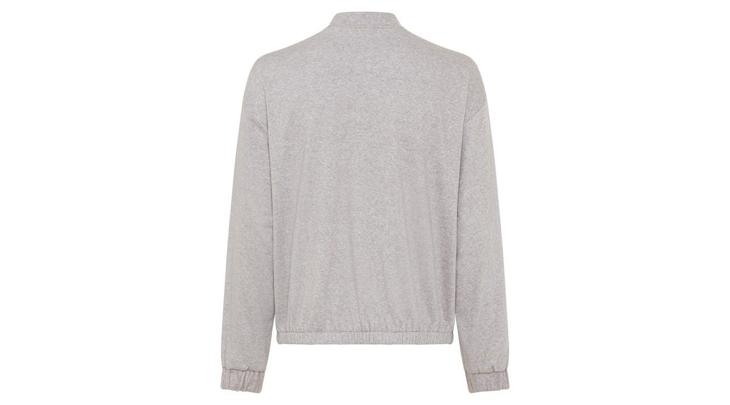 Женская куртка Olsen Collarless Zip Front Jersey Jacket, цвет: Серый меланжевый — фото 7