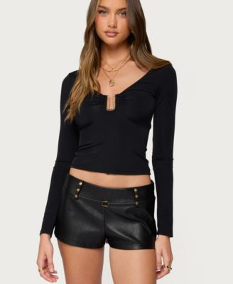 Women's Soria Ruched Cut Out Top