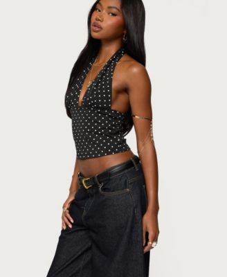 Women's Blaire Polka Dot Halter Top