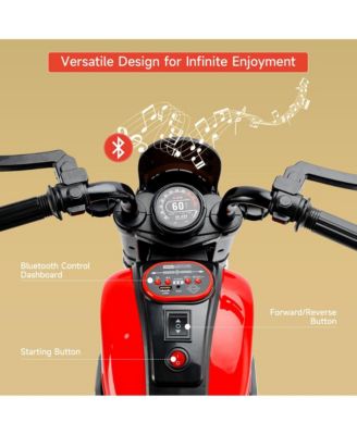 Dual 6V Kids Ride-On Motorcycle, 3-Wheel Toy with Forward/Reverse & Sounds for Ages 1-5