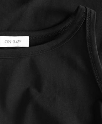 Women's Ringer-Trim Sleeveless Knit Midi Dress