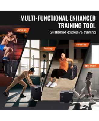 3-in-1 Plyo Jump Box 24/20/16" Wooden Agility Training Box