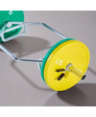 SUGFIT Trap Bar Hex Bar 800 LB Capacity 2" Barbell for Squats and Deadlifts Silver