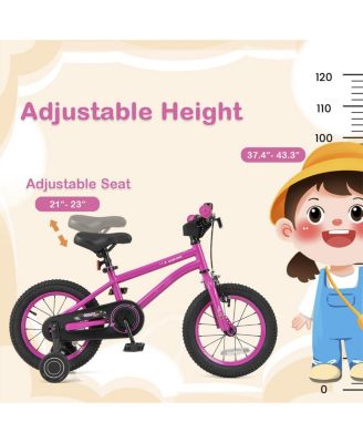 14-Inch Kids Bike – Adjustable Toddler Bicycle with Removable Training Wheels, for Ages 3–8, Safe & Comfortable Ride