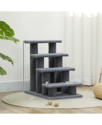  Multi-Level Cat Scratching Post with Pet Stairs for Living Room & Bedroom
