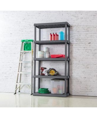 75.2 Inch Heavy Duty Durable 5 Shelf Ventilated Shelving Unit, 4 Pack