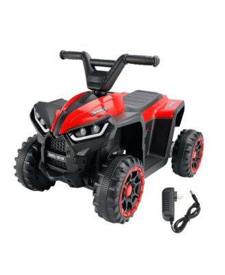 12V Kids Electric Ride-On Car, ATV Style with LED Light, Music & Safety Belt