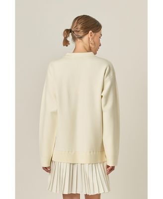 Women's Polo Mixed Media Mini Dress