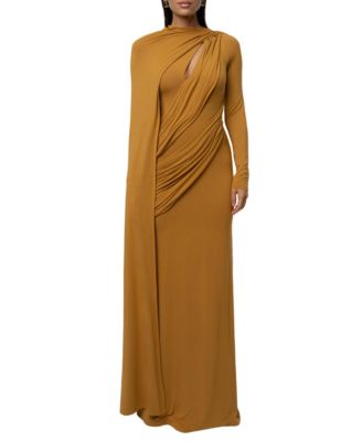 Women's Draped Elegance Cape Dress