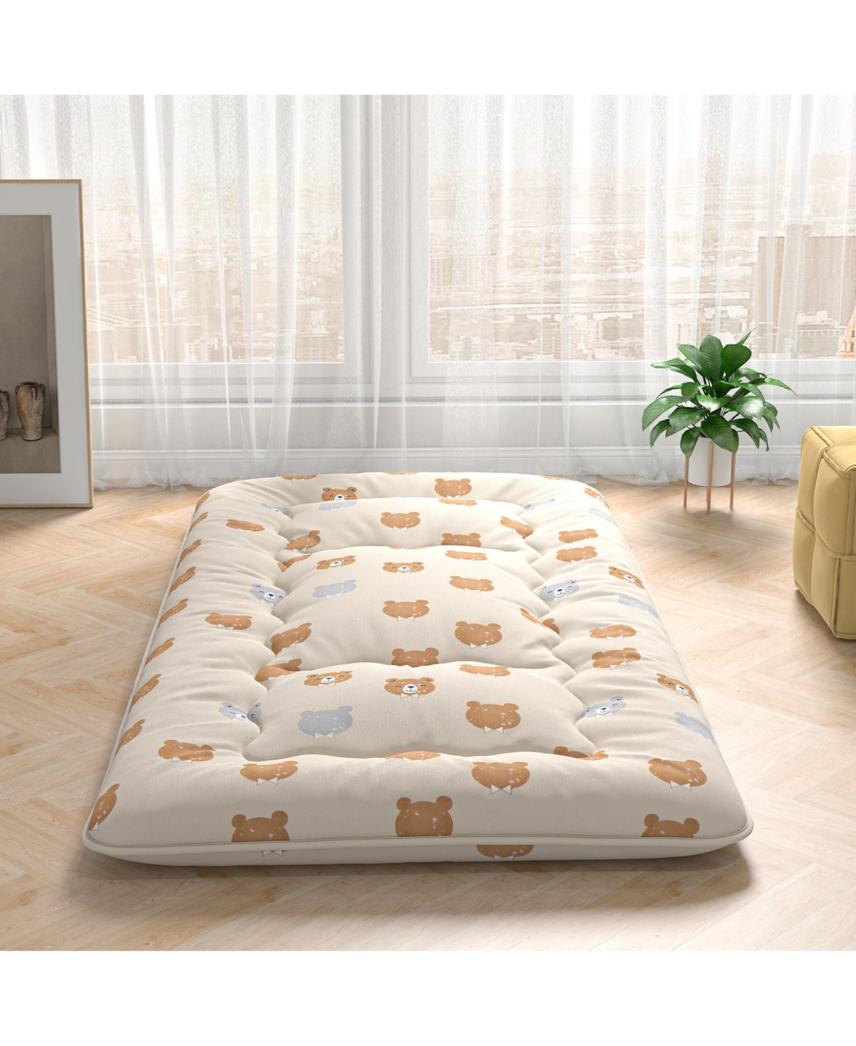 Slickblue Foldable Futon Mattress with Washable Cover and Carry Bag for