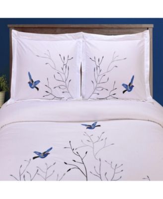 Swallow Cotton 3-Piece Duvet Cover Set, King/California King