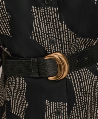 Plus Size Belted Shirt Dress