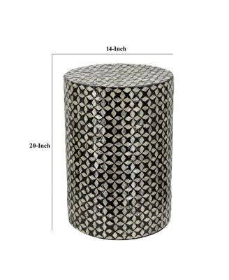 Modern Cylindrical Accent Stool Table Stylish Geometric Design