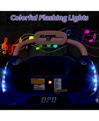 12V Kids Bumper Car Ride on Toy with Remote Control and 360 Degree Spin Rotation-Purple