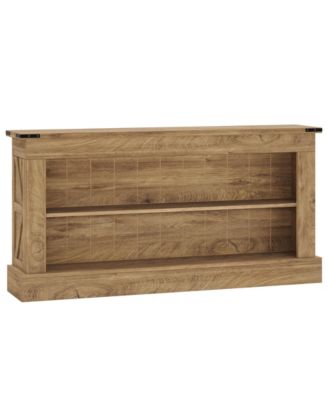 63-Inch Long Console Table for Entryway, Narrow Farmhouse Sofa Table with Shelves