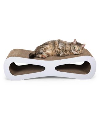 Cat scratcher cat toy corrugated cardboard in Natural