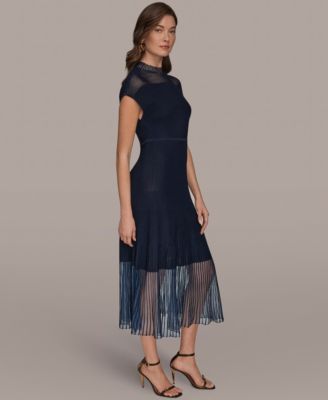 Women's Mock Neck Midi Dress