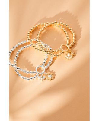 Sunflower Bee Double Stretch Bracelet