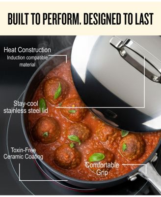 Maestro Ceramic Nonstick Saucepan with Lid, 2-Quart