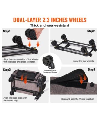 Airline-Approved Rolling Pet Carrier, Holds up to 25 lbs., Gray