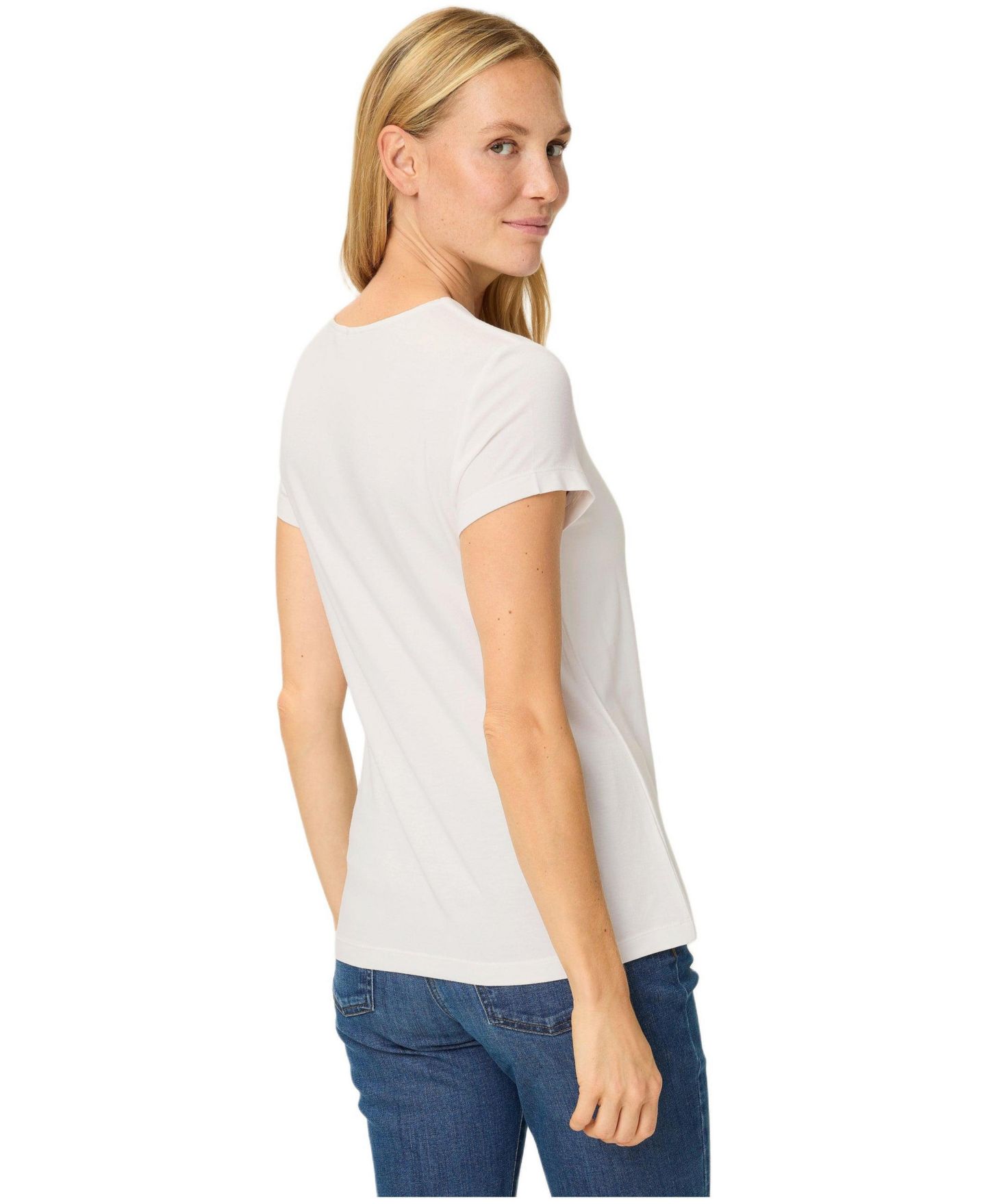 Женская футболка Olsen Cap Sleeve, цвет: Молочный белый — фото 3