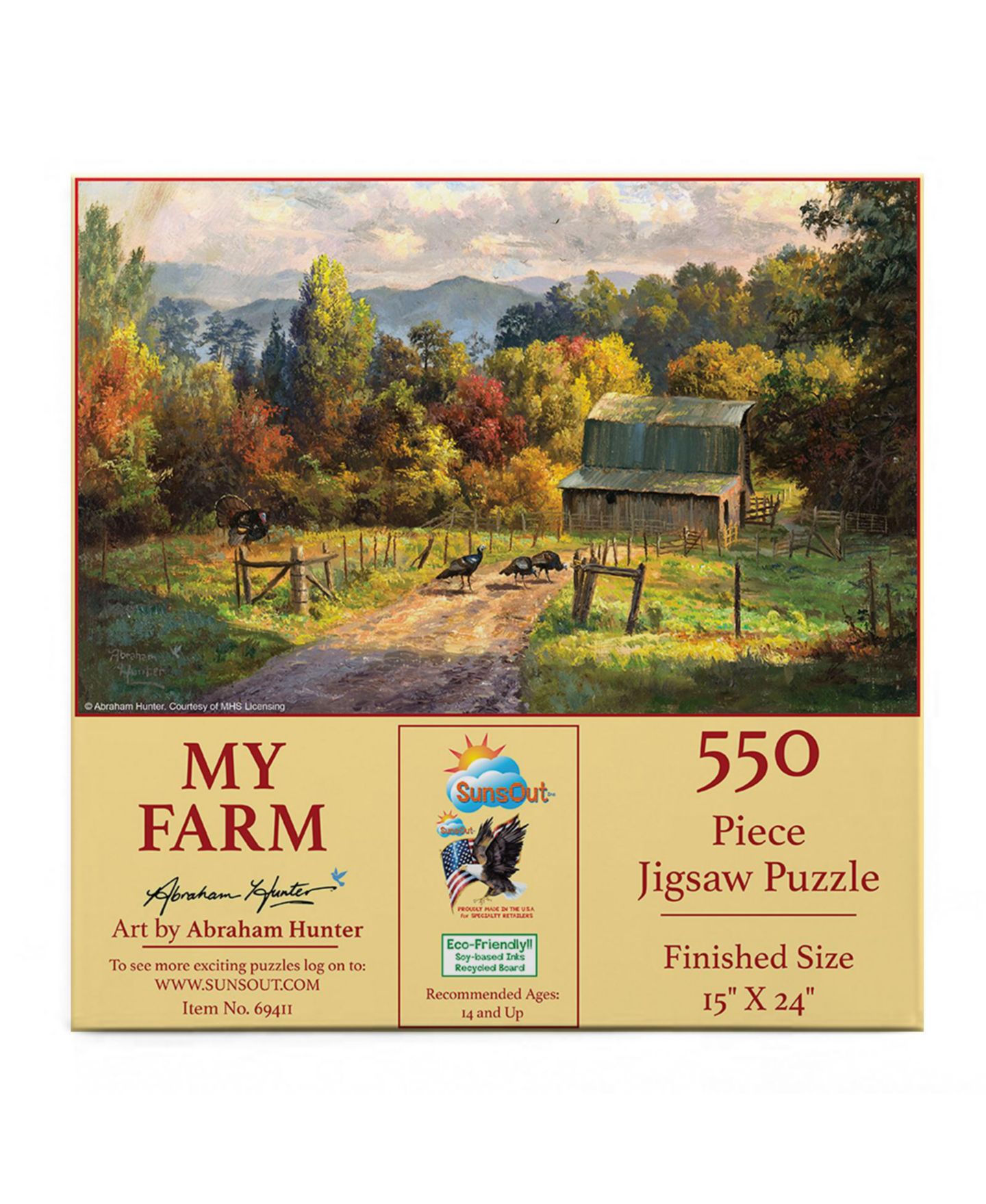 Детский пазл SunsOut My Farm 550 Piece Jigsaw Puzzle, от 15 лет — фото 2