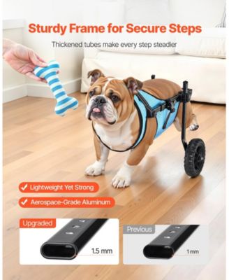 Shock-Absorbing 2-Wheel Pet Wheelchair for Back Legs, Medium