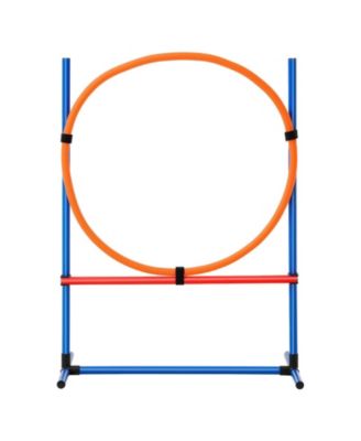 4-Piece Dog Agility Training Set with Jump Ring & Hurdles