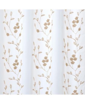 RT Designer Collection Lilian Embroidered Blackout Decorative Grommet Curtain Panel