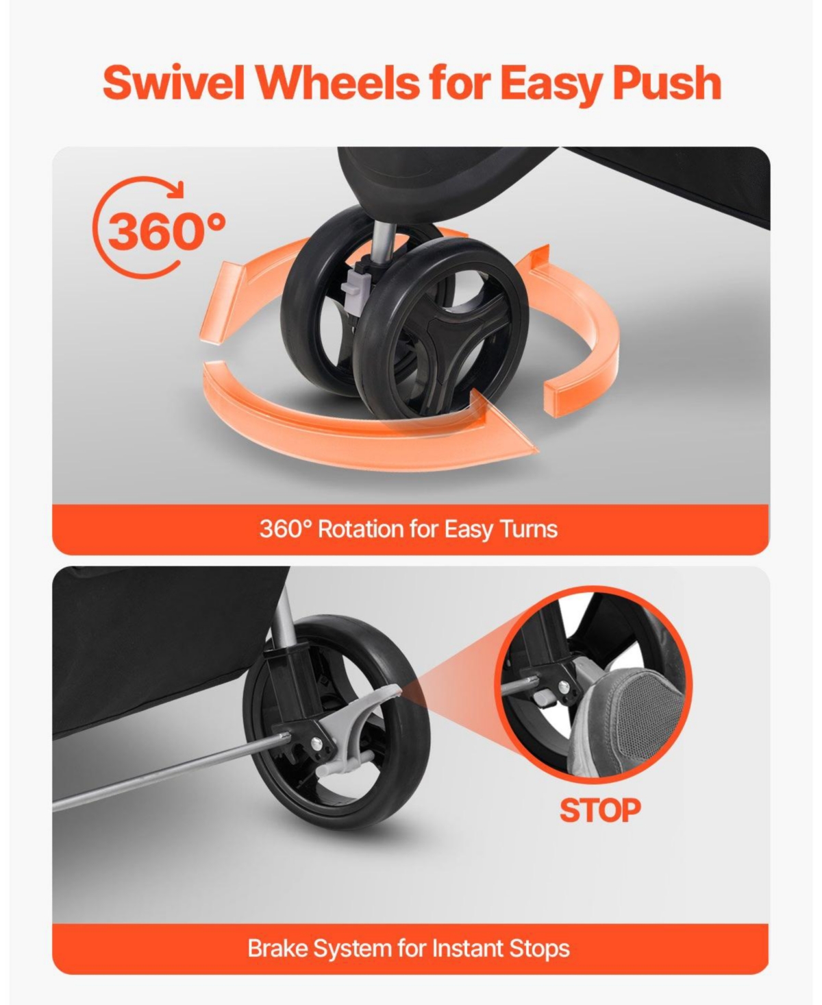 Cozito 3-Wheel Foldable Pet Stroller with Cup Holders, Holds up to 35 lbs