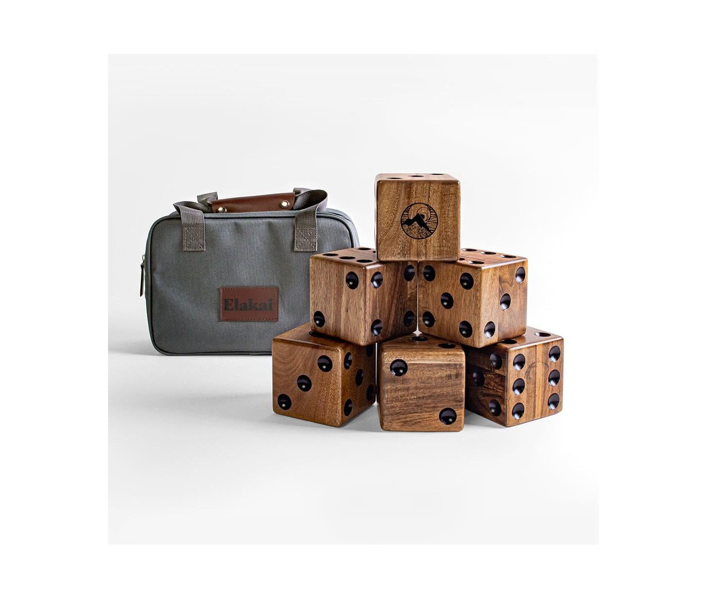 Детские игрушки Elakai Gambler Mountain Giant Wood Dice Set, 6-Piece, Ages 14+, цвет: Коричневый — фото 1