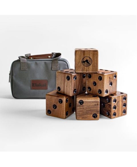 Детские игрушки Elakai Gambler Mountain Giant Wood Dice Set, 6-Piece, Ages 14+, цвет: Коричневый