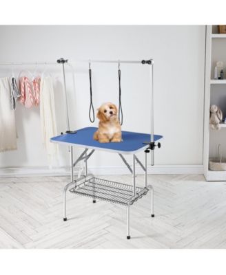 Foldable Pet Grooming Table with Double Arms, 36" x 24", Holds up to 330 lbs