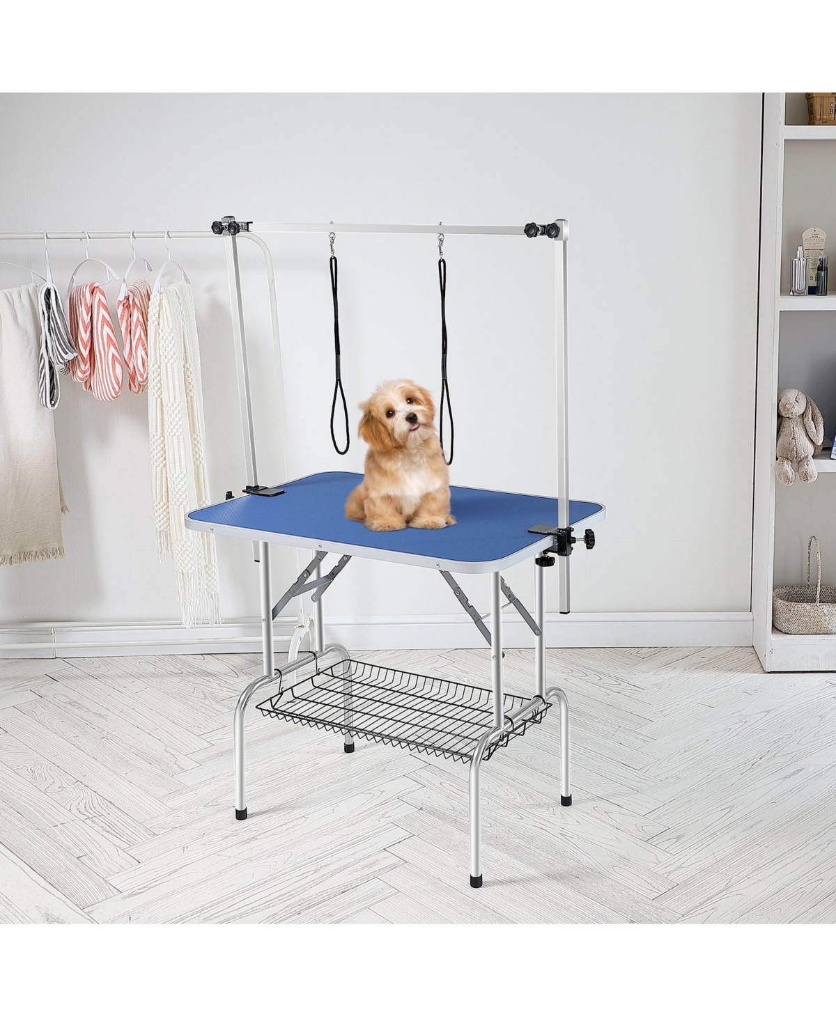 Cozito Foldable Pet Grooming Table with Double Arms, 36" x 24", Holds up to 330 lbs