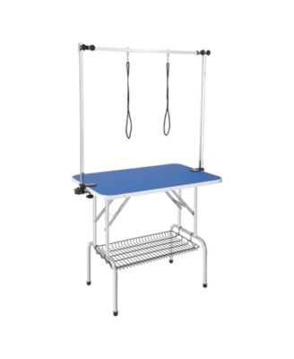 Foldable Pet Grooming Table with Double Arms, 36" x 24", Holds up to 330 lbs