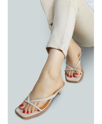 WINSLET Womens Heeled Thong Sandal