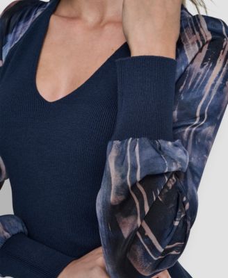 Women's Long Sleeve V-Neck Top