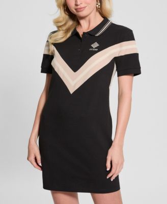 Women's Suzanne Chevron-Striped Polo Dress