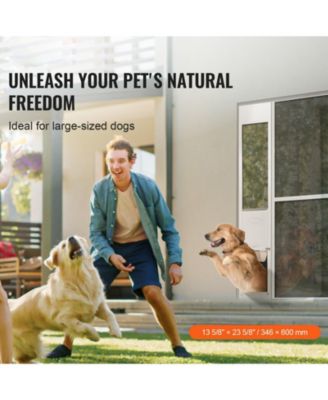 Aluminum Sliding Glass Pet Door Insert, Adjustable Height, Large