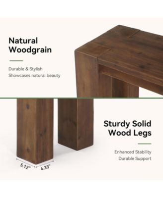 Solid Wood Console Table for Entryway, 70.9-Inch Extra Long Farmhouse Sofa Table Behind Couch