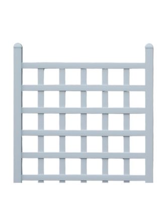 Dura-Trel Country Garden 35 x 66 Inch Vinyl Outdoor Garden Patio Trellis, White