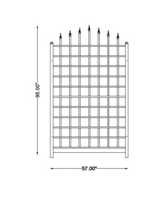 Dura-Trel Winchester 57 x 95 Inch PVC Vinyl Outdoor Garden Patio Trellis, White