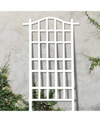 Dura-Trel Melrose 35 x 75 Inch Vinyl Outdoor Garden Patio Plant Trellis, White