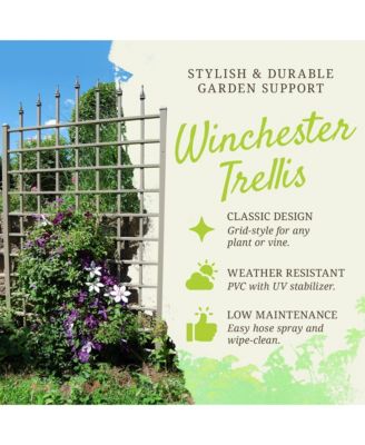 Dura-Trel Winchester 57 x 95 Inch PVC Vinyl Outdoor Garden Patio Trellis, Mocha