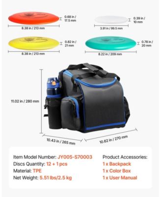 Disc Golf Set 12-Piece Starter Kit with Discs Marker and Backpack