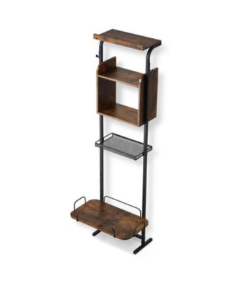 Elevated Pet Feeding Station with Storage Shelves