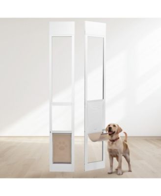 Aluminum Sliding Glass Pet Door Insert, Adjustable Height, Medium
