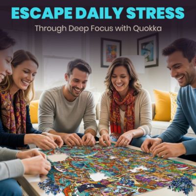 1000 Piece Puzzle for Adults with 223 Hidden Secrets & Audio Story – Blush Lotus Kingdom